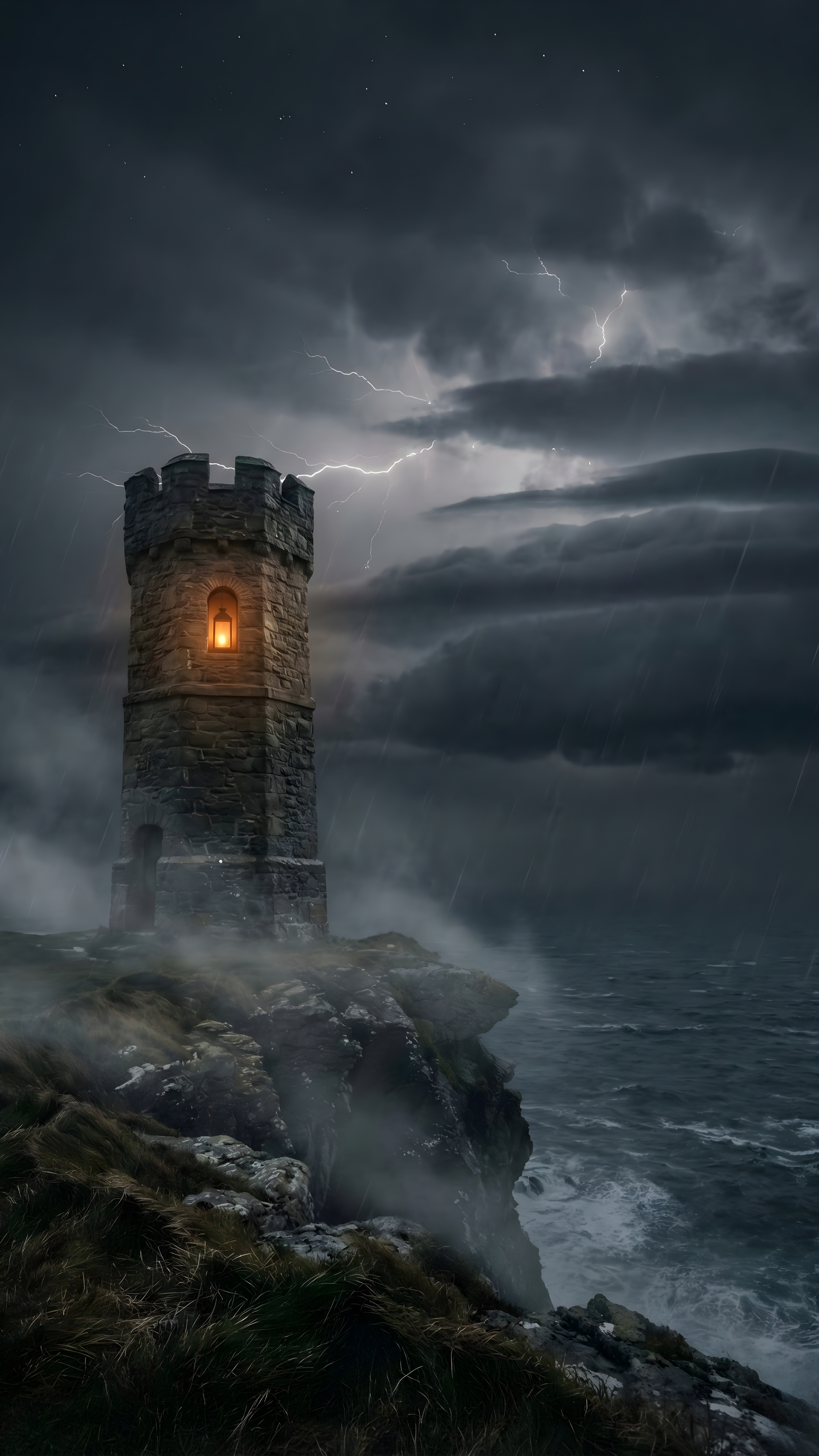 Storm Lantern phone wallpaper